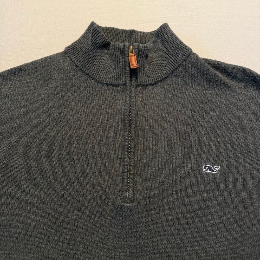Vineyard Vines| Gray Cotton 1/4 Zip Pullover | Men’s Size L